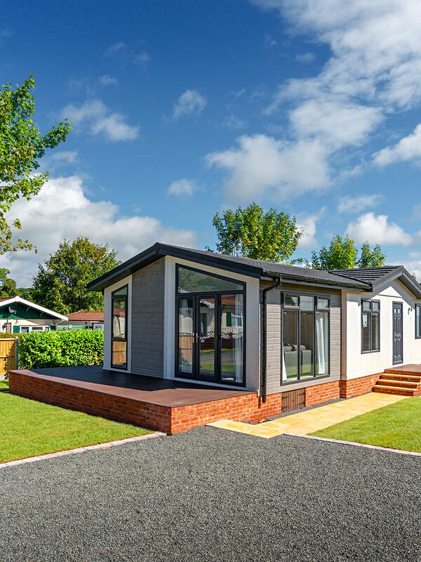 Prestige Residence park home for sale at Rockbridge Park, Wales. Exterior photo