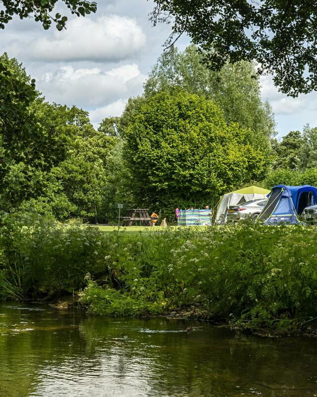 Riverside camping field at Rockbridge Park