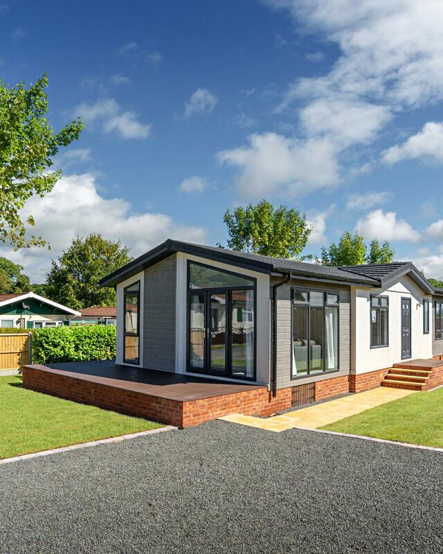 Residential park homes at Rockbridge Park, Wales