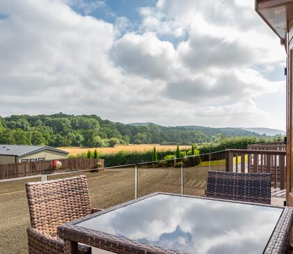 Luxury Lodge holidays at Rockbridge - view from the decking