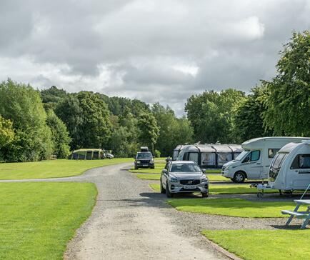 Seasonal touring pitches in Wales at Rockbridge Park