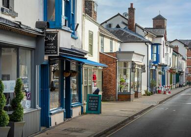 Presteigne town, Residential Park Homes at Rockbridge, mid Wales.