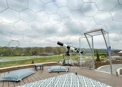 Telescope photo in dome at Rockbridge Park