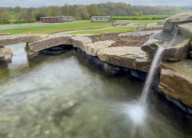 The top waterfall in the garden at Rockbridge - photo