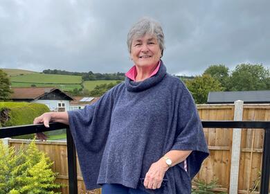 Park home owner at Rockbridge residential park in Wales