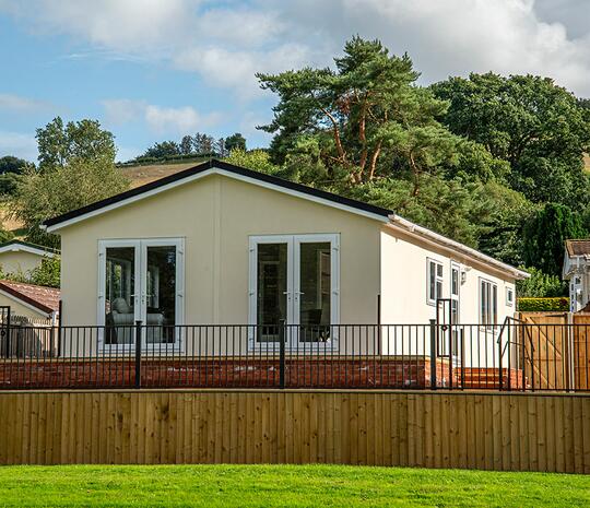 Luxury Lamport Lodge residential park home for sale at Rockbridge Park - exterior photograph